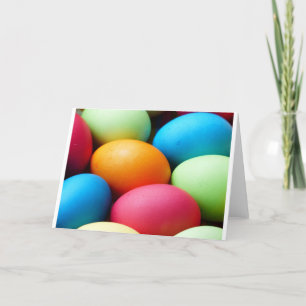 Färbere Ostereier, gefärbt, farbig Feiertagskarte