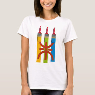Färberpinsel malen die Amazigh-Markierung T-Shirt