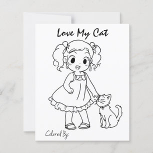 Färberseite. Liebe meiner Katze. Personalisieren S