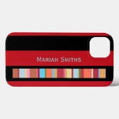 Farbestreifen mit individuellem Namen Case-Mate iPhone Hülle (Rückseite (Horizontal))