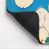 FarbeWoodblock Druck der Hartriegel-Blüten Mousepad (Ecke)