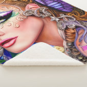 Farbexplodierendes Drag Queen Artwork Design Sherpadecke (3/4)