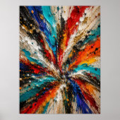 Farbexplosion Abstract Poster (Vorne)