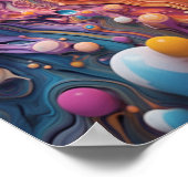 Farbexplosion. #Abstractart, Kunst, Malerei Poster (Ecke)