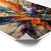 Farbexplosion Abstrakt Poster (Ecke)