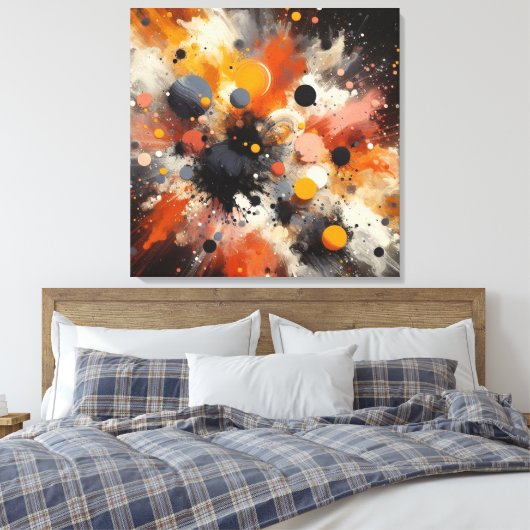 Farbexplosion Abstrakte Canvas drucken Leinwanddruck (Insitu (Schlafzimmer))