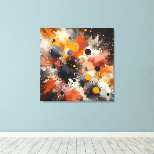 Farbexplosion Abstrakte Canvas drucken Leinwanddruck (Insitu (Holzboden))