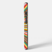 Farbexplosion aus Retro-Streifen Case-Mate iPhone Hülle (Rückseite / Links)