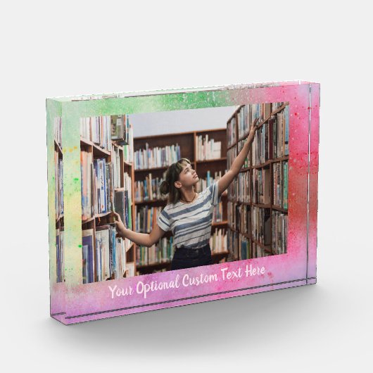 Farbexplosion bei benutzerdefiniertem Text und Fot Fotoblock (Links)