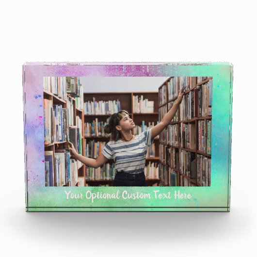 Farbexplosion bei benutzerdefiniertem Text und Fot Fotoblock (Vorderseite)