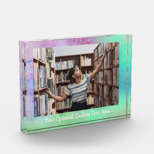 Farbexplosion bei benutzerdefiniertem Text und Fot Fotoblock (Links)