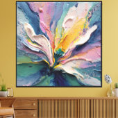 Farbexplosion Blühen Abstrakte Blumen Leinwand (Insitu (Wohnzimmer))