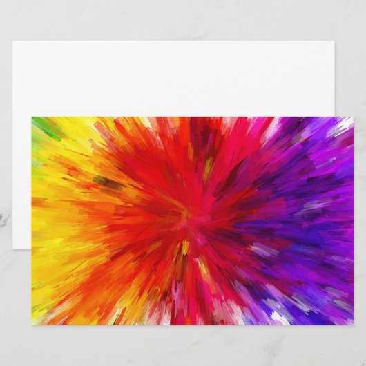 Farbexplosion Briefpapier (Vorne/Hinten)