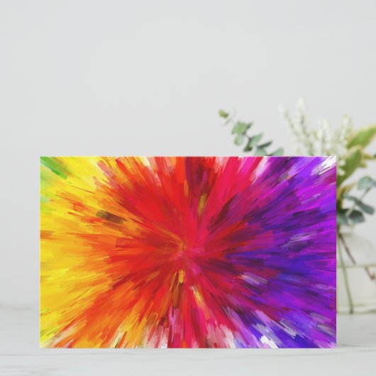 Farbexplosion Briefpapier (Stehend Vorderseite)