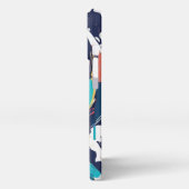 Farbexplosion der Moderne – Pop-Art Frauenportrait iPhone Hülle (Linke Seite)