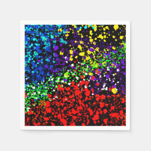 Farbexplosion Farbige moderne coole Punkte Serviette