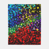 Farbexplosion Farbtöne Farbtupfer Moderne Cool Fleecedecke (Vorderseite)