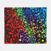 Farbexplosion Farbtöne Farbtupfer Moderne Cool Fleecedecke (Vorderseite (Horizontal))