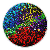 Farbexplosion Farbtöne Farbtupfer Moderne Cool Keramikknauf (Vorderseite)