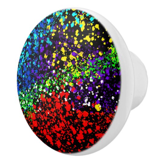 Farbexplosion Farbtöne Farbtupfer Moderne Cool Keramikknauf (Rechts)