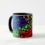 Farbexplosion Farbtöne Farbtupfer Moderne Cool Tasse (Vorderseite Links)