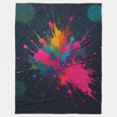 Farbexplosion Fleecedecke (Vorderseite)