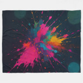 Farbexplosion Fleecedecke (Vorderseite (Horizontal))