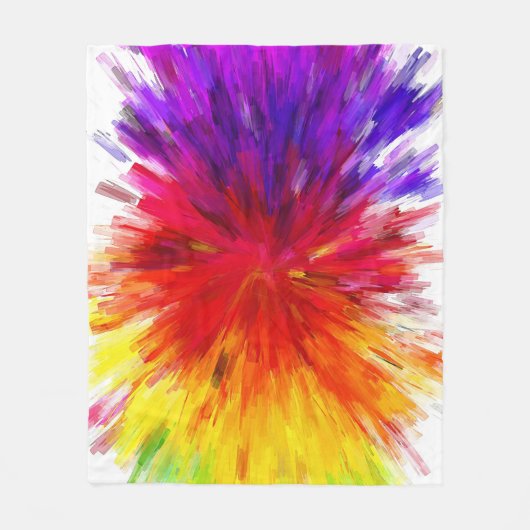 Farbexplosion Fleecedecke (Vorderseite)