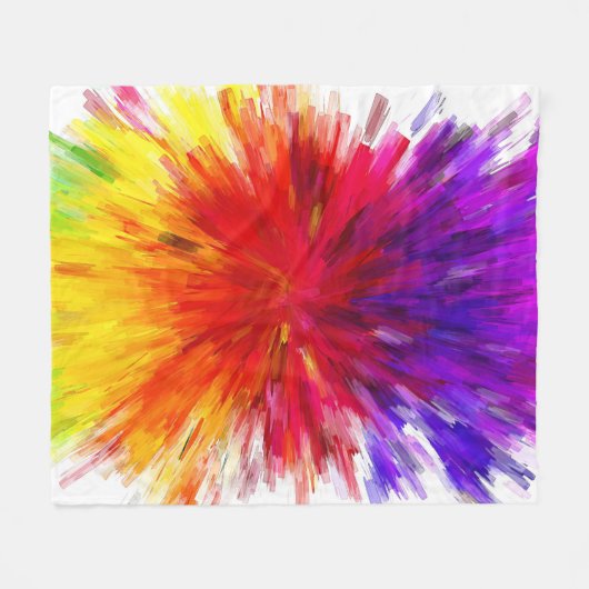 Farbexplosion Fleecedecke (Vorderseite (Horizontal))