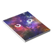 Farbexplosion Galaxie Katze Notizblock (angewinkelt)