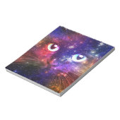 Farbexplosion Galaxie Katze Notizblock (Rotiert)