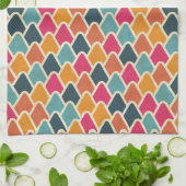 Farbexplosion Geometrisches Design – Moderner Abst Geschirrtuch (Gefaltet)