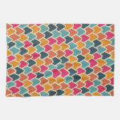 Farbexplosion Geometrisches Design – Moderner Abst Geschirrtuch (Horizontal)