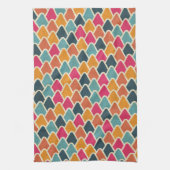 Farbexplosion Geometrisches Design – Moderner Abst Geschirrtuch (Vertikal)
