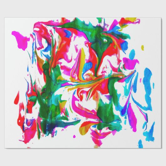 Farbexplosion Geschenkpapier (Flach)