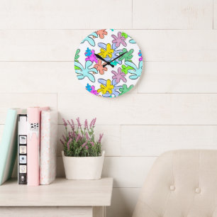 Farbexplosion Große Wanduhr