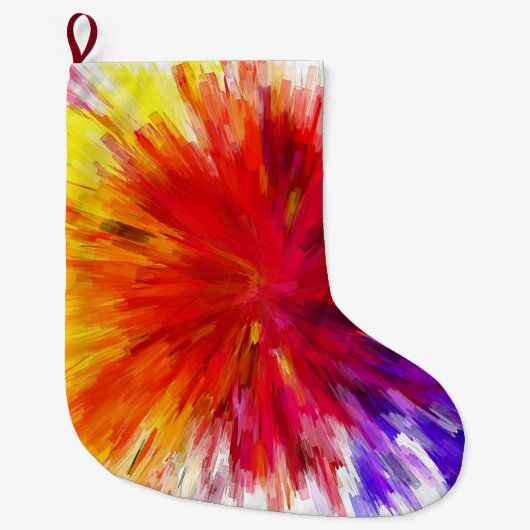 Farbexplosion Großer Weihnachtsstrumpf (Vorderseite)
