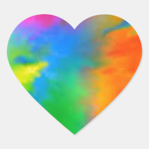 Farbexplosion Herz-Aufkleber