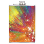 Farbexplosion Hip Flask Flachmann (Vorderseite)
