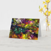 Farbexplosion Karte (Gelbe Blume)