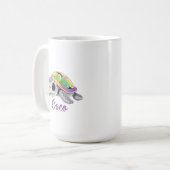 Farbexplosion Meeresschildkröte Kaffeetasse (Vorderseite Links)