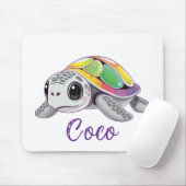 Farbexplosion Meeresschildkröte Mousepad (Mit Mouse)