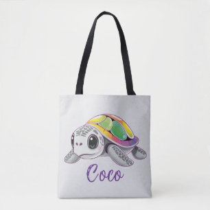 Farbexplosion Meeresschildkröte Tasche