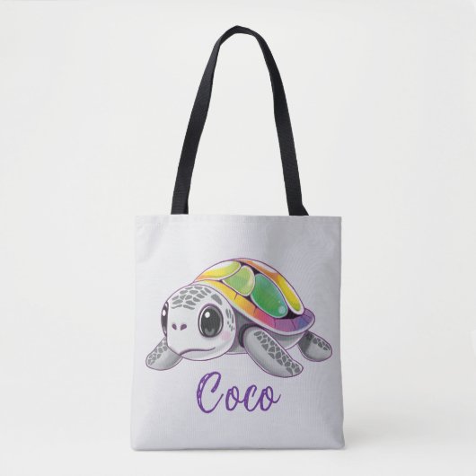Farbexplosion Meeresschildkröte Tasche (Vorderseite)