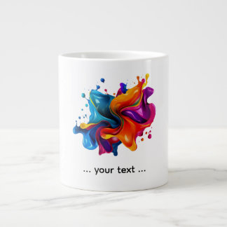 Farbexplosion mit Spritzern Jumbo-Tasse