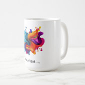 Farbexplosion mit Spritzern Kaffeetasse (VorderseiteRechts)