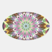 Farbexplosion Ovaler Aufkleber (Vorderseite)