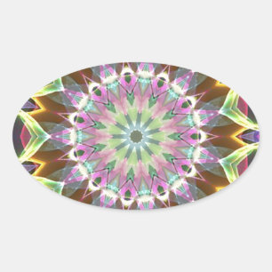Farbexplosion Ovaler Aufkleber