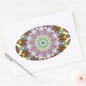 Farbexplosion Ovaler Aufkleber (Umschlag)