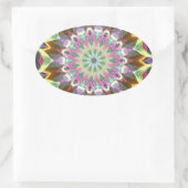 Farbexplosion Ovaler Aufkleber (Tasche)